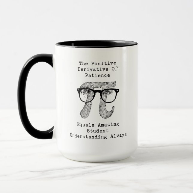 Patience Derivative: Amazing Student Understanding Mug (Left)