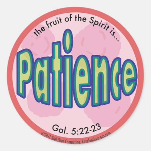 Patience Fruit of the Spirit Spots Sticker