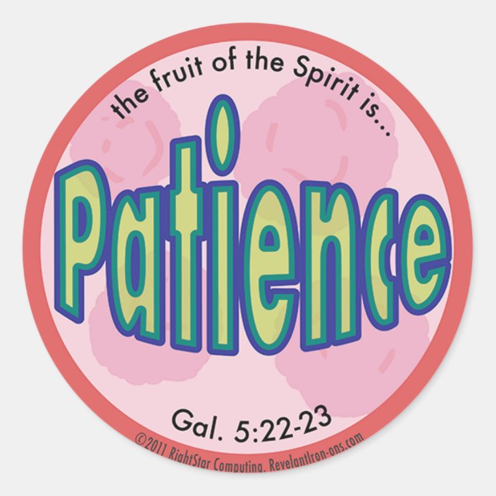 Patience Fruit of the Spirit Spots Sticker | Zazzle