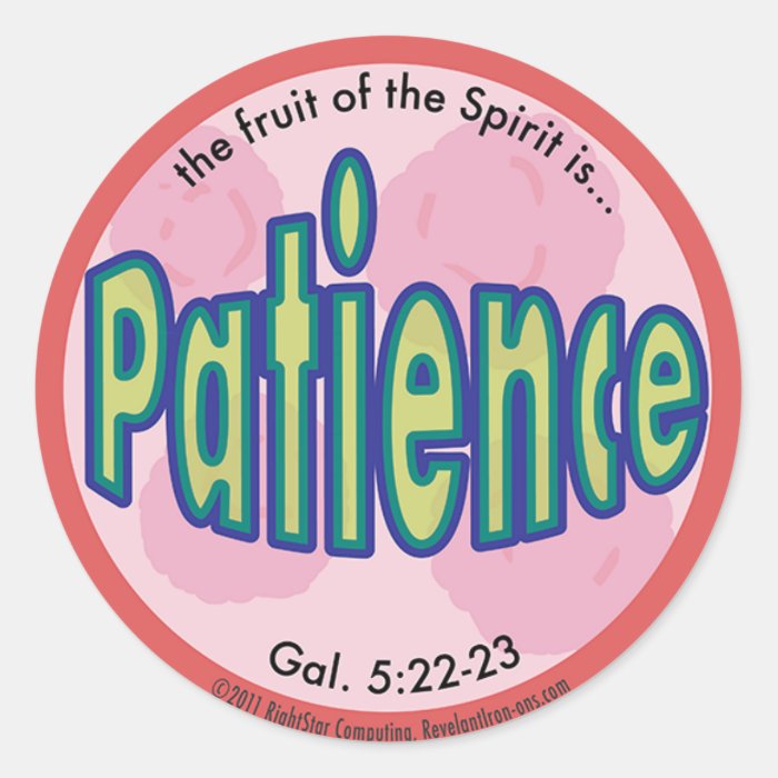 Patience Fruit of the Spirit Spots Sticker