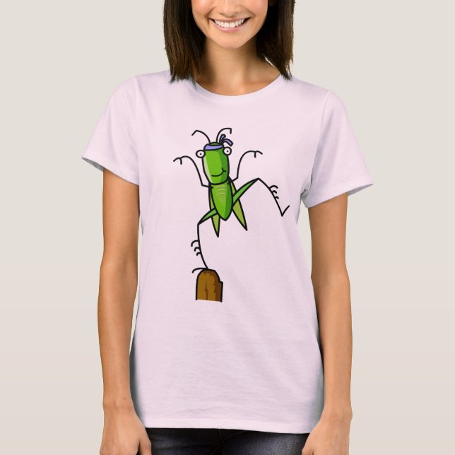 Patience, Grasshopper Balancing T T-Shirt (Front)