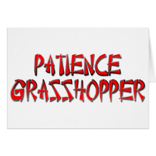 PATIENCE GRASSHOPPER CARDS (Front Horizontal)