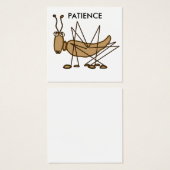 Patience grasshopper cartoon insect (Front & Back)