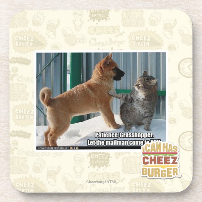 Patience, Grasshopper. Drink Coaster (Front)