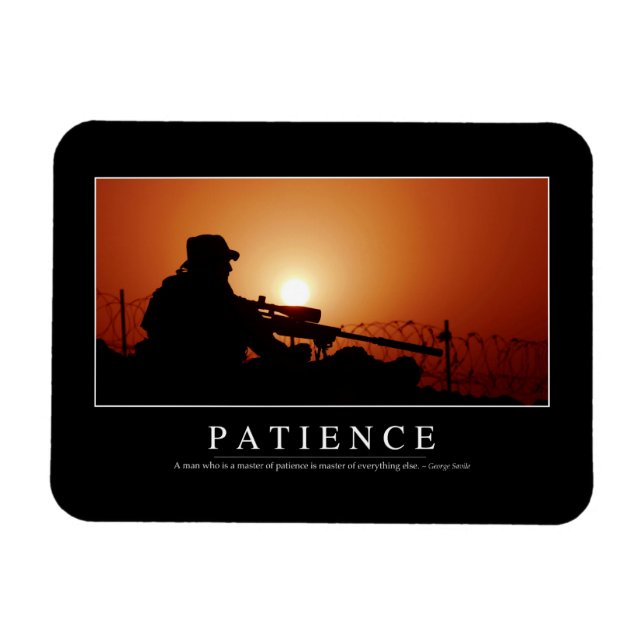Patience: Inspirational Quote Magnet (Horizontal)