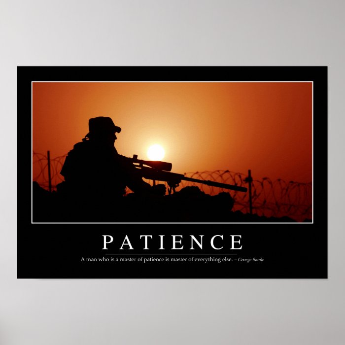 Patience Inspirational Quote Print