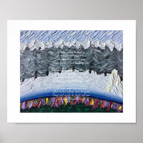Patience Poem Painted Art 7 Virtues Poster