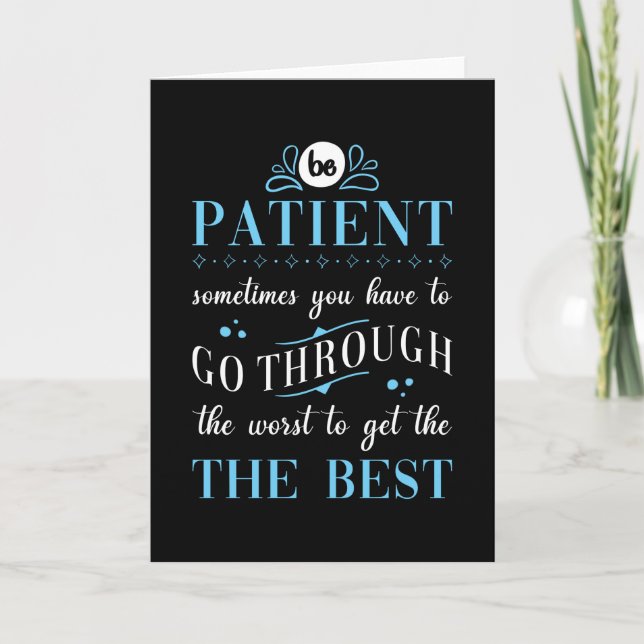 Patience Saying Be Patient Card (Front)