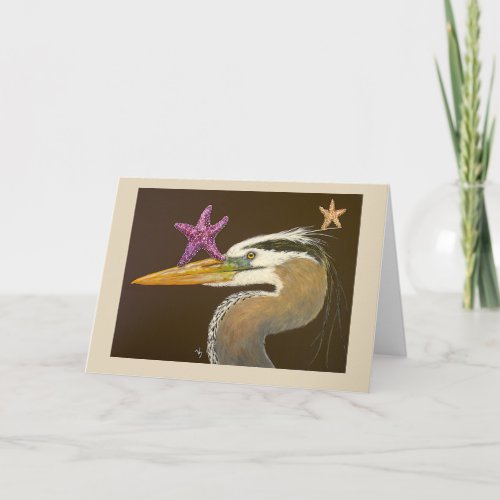 Patience the heron card