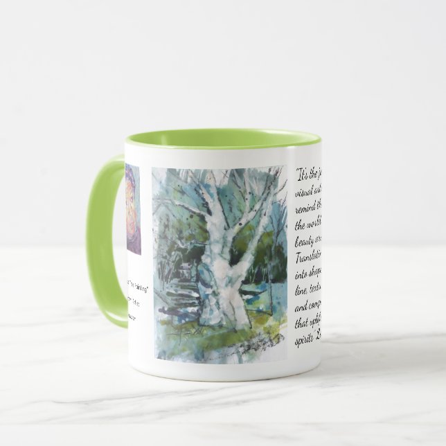 Patience Tree Painting / Artist Larry Lerew Mug (Front Left)