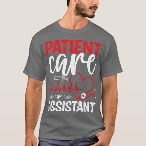 Patient Care Assistant Essentials Stethoscope PCA  T_Shirt