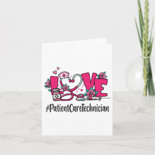 Patient Care Technician Love Valentine Day Cute Ap Card