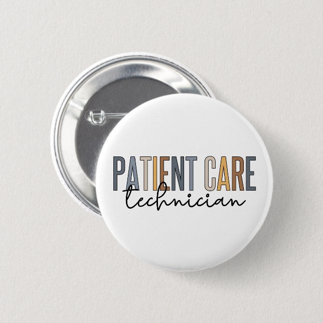 Patient Care Technician PCT Gifts Button (Front & Back)