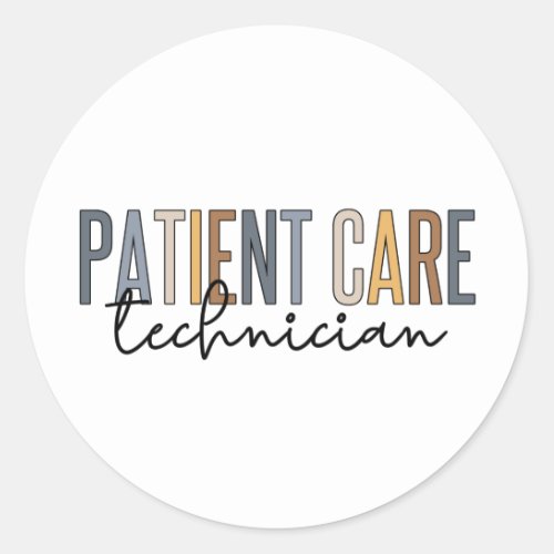 Patient Care Technician PCT Gifts Classic Round Sticker