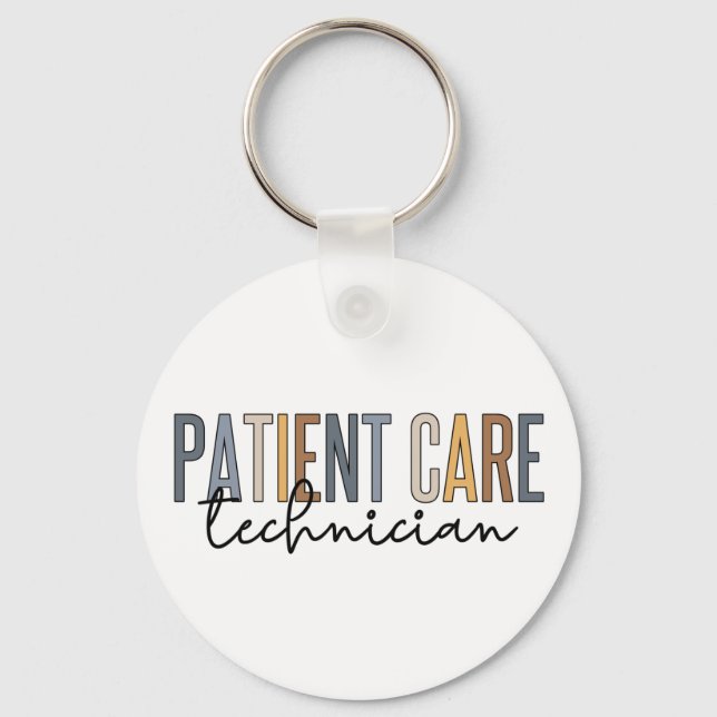 Patient Care Technician PCT Gifts Keychain (Front)