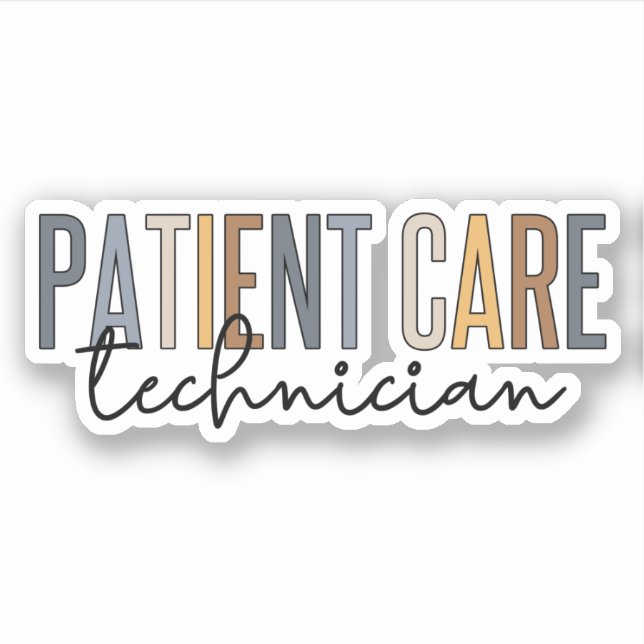 Patient Care Technician PCT Gifts Sticker (Front)