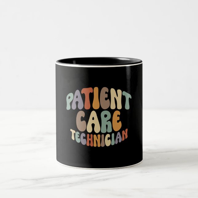 Patient Care Technician Proud Career Profession Two-Tone Coffee Mug (Center)