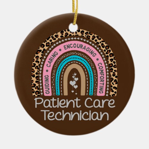Patient Care Technician Rainbow PCT Tech Nurse Ceramic Ornament