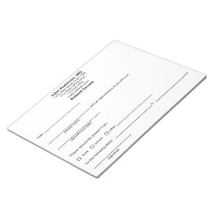 Patient Excuse from Doctor's Office Template White Notepad