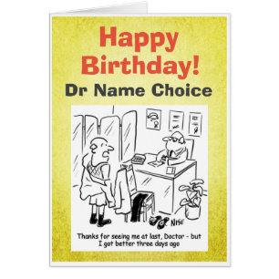 Patient tells doctor he feels better cards