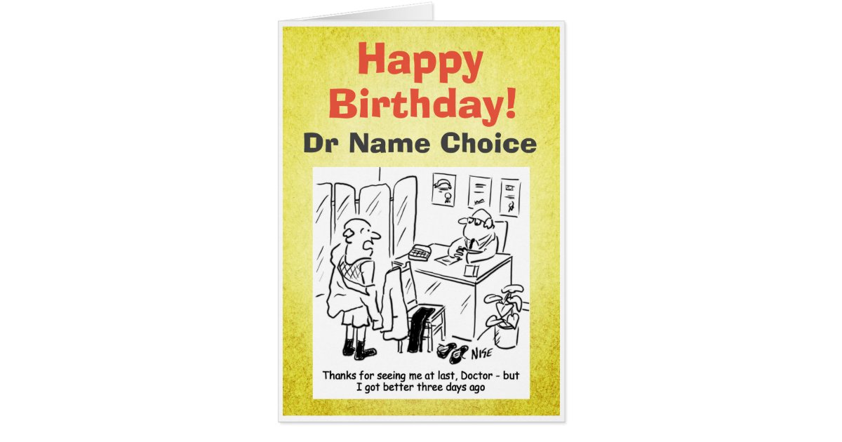 Patient with Doctor. Doctor Birthday Card | Zazzle