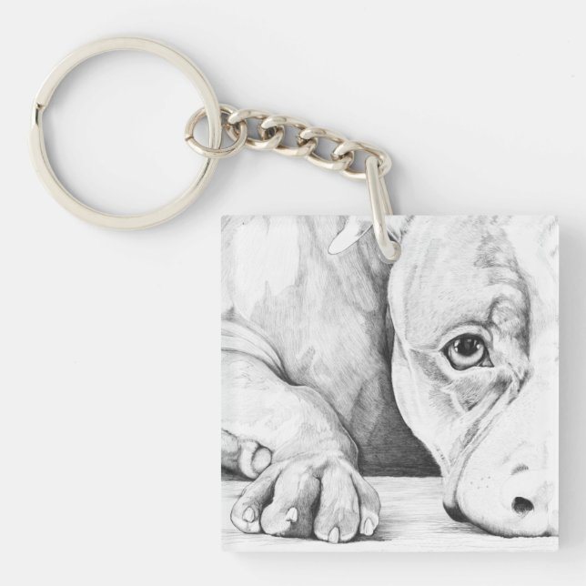 Patiently Waiting (customizable) Keychain (Front)