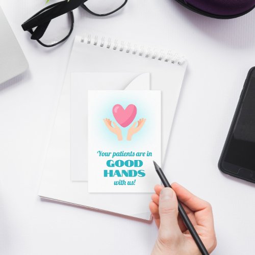 Patients in Good Hands Home Health Marketing Note Card