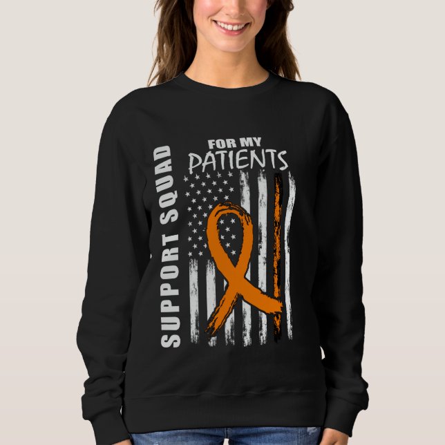 Patients Nurse RN Multiple Sclerosis Flag Supporte Sweatshirt (Front)