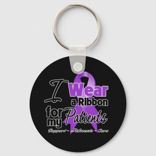 Patients _ Pancreatic Cancer Ribbon Keychain