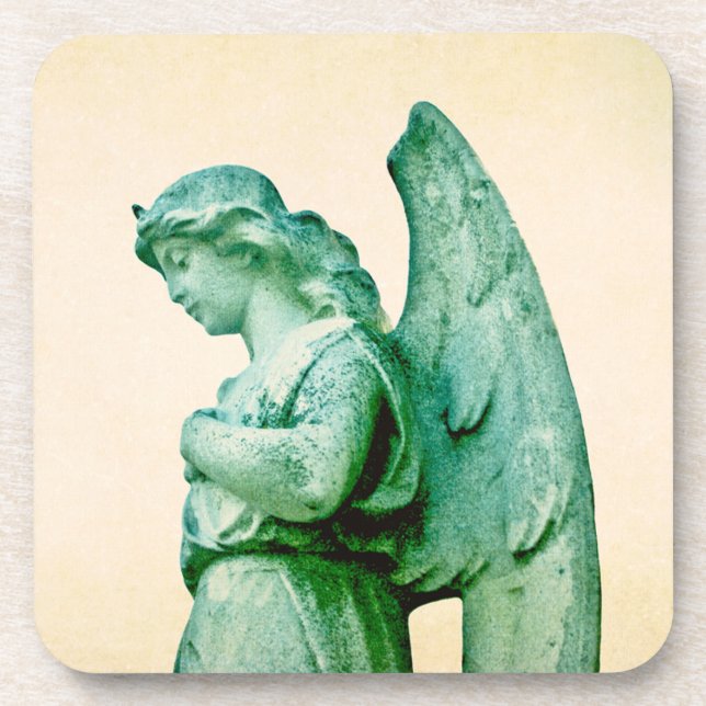 Patina Angel Beverage Coaster (Front)