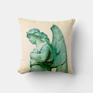 Patina Angel Throw Pillow