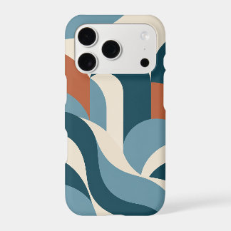 Patina Blue Abstract Arches iPhone 18 Pro Case