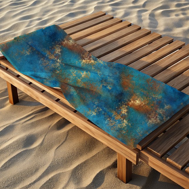 Patina Copper Distressed Look Beach Towel (Creator Uploaded)