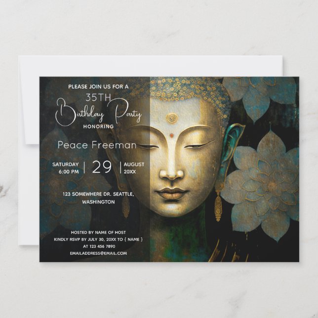 PATINA OF PEACE | MEDITATION PORTRAIT INVITATION (Front)