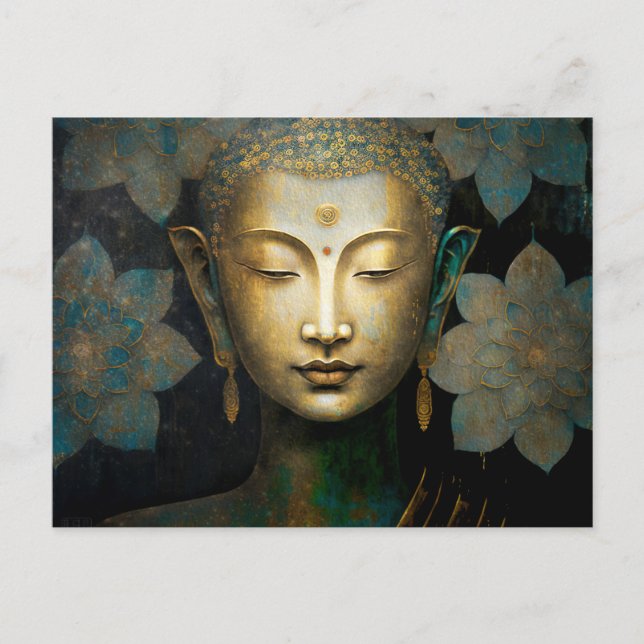 PATINA OF PEACE | MEDITATION PORTRAIT POSTCARD (Front)