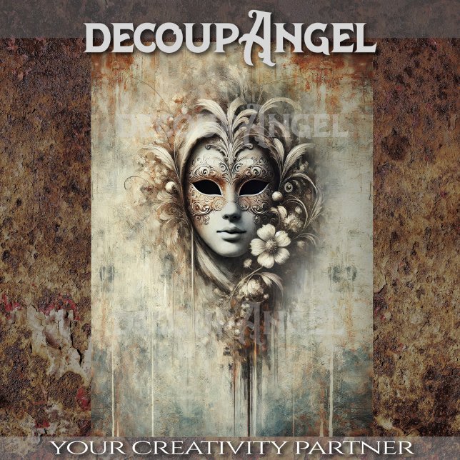 Patina with Venetian Mask – Decoupage Tissue Paper (Creator Uploaded)