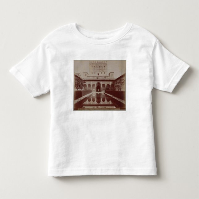 Patio de los Arrayanes, Alhambra, c.1875-80 (sepia Toddler T-shirt (Front)