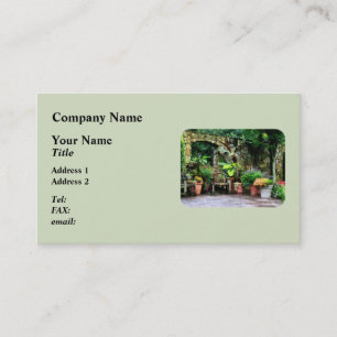 Patio Garden in the Rain Business Card