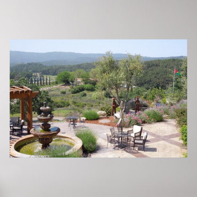 Patio of Croad Tasting Room, Paso Robles Poster (Front)