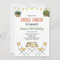 Patio party Invitation