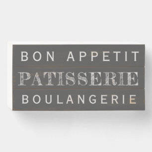 Patisserie Boulangerie French Bakery Wood Box Sign