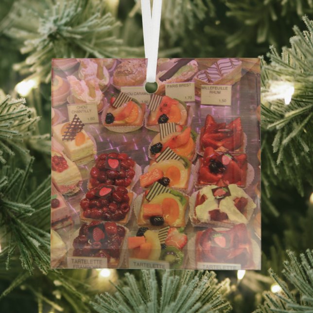 Patisserie de Provence French Pastry Glass Ornament (Insitu)