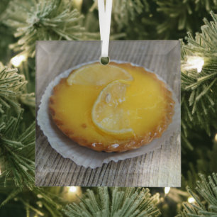 Patisserie de Provence Lemon Cake Glass Ornament