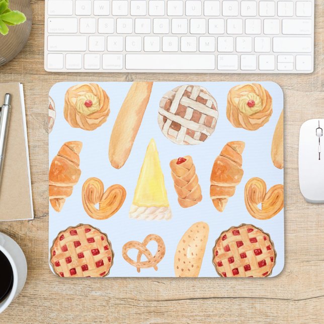 Patisserie French Bakery Pastry Bread Food Art Mouse Pad (In situ)