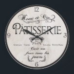 Patisserie French Clock, Antique White French Deco Large Clock<br><div class="desc">This vintage look clock will add French flair to any room. The black on distressed white background is rich,  yet neutral to work with any color decor.
FionaStokes Gilbert
All Rights Reserved</div>