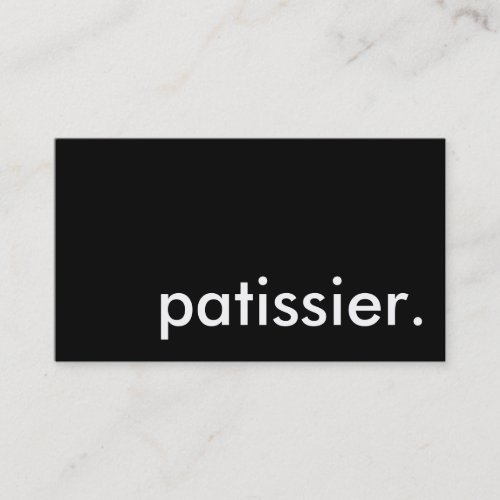 patissier. business card templates