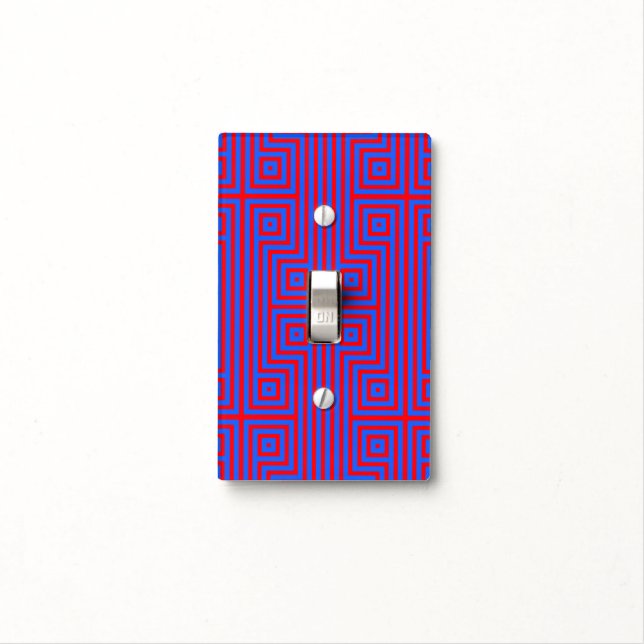 Patmos Blue and Red Light Switch Cover (In Situ)