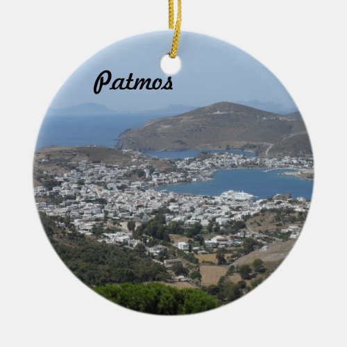 Patmos Greece Ceramic Ornament