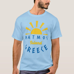 Patmos Island, Greece - Sunshine Men's Blue T-Shirt