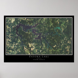 Patoka Lake Indiana Satellite Poster Map